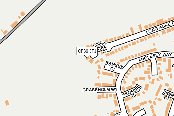 CF36 3TJ map - OS OpenMap – Local (Ordnance Survey)