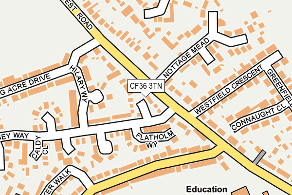 CF36 3TN map - OS OpenMap – Local (Ordnance Survey)