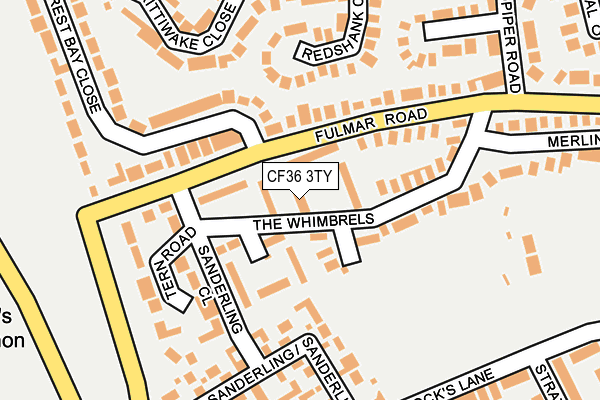 CF36 3TY map - OS OpenMap – Local (Ordnance Survey)