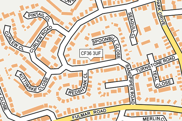 CF36 3UF map - OS OpenMap – Local (Ordnance Survey)