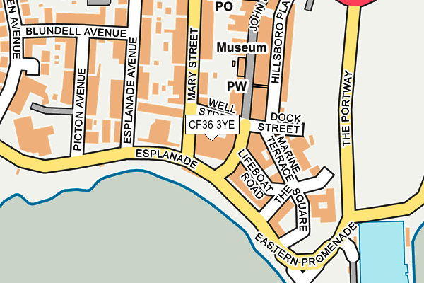 Map of ESPLANADE PORTHCAWL LIMITED at local scale