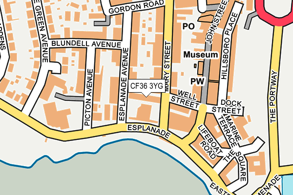 CF36 3YG map - OS OpenMap – Local (Ordnance Survey)