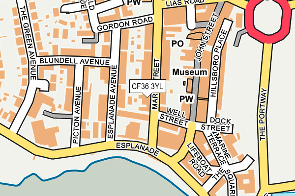 Map of POSITIVE LIFESTYLES (PORTHCAWL) LIMITED at local scale