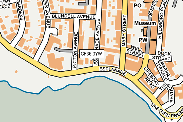 CF36 3YW map - OS OpenMap – Local (Ordnance Survey)