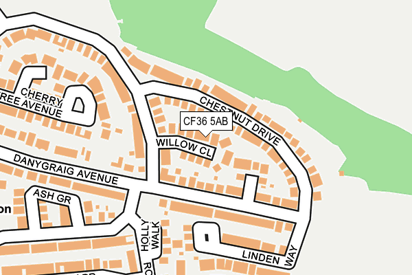 CF36 5AB map - OS OpenMap – Local (Ordnance Survey)