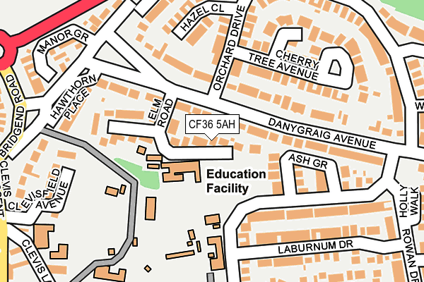 CF36 5AH map - OS OpenMap – Local (Ordnance Survey)