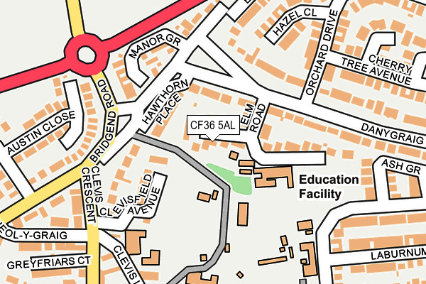 CF36 5AL map - OS OpenMap – Local (Ordnance Survey)