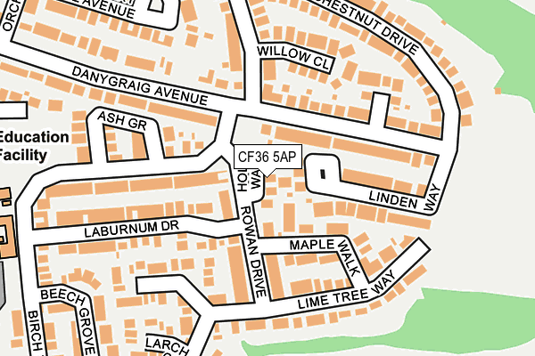 CF36 5AP map - OS OpenMap – Local (Ordnance Survey)