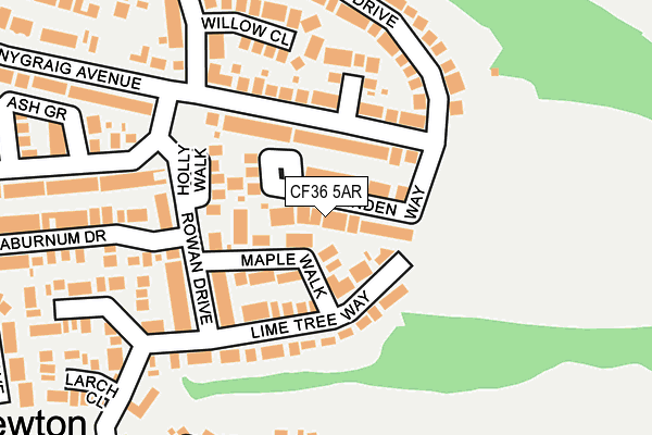 CF36 5AR map - OS OpenMap – Local (Ordnance Survey)