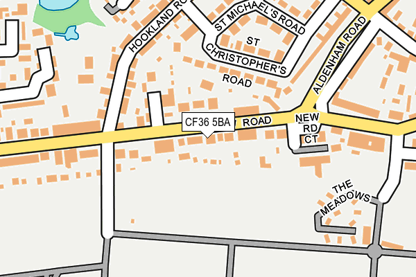 CF36 5BA map - OS OpenMap – Local (Ordnance Survey)