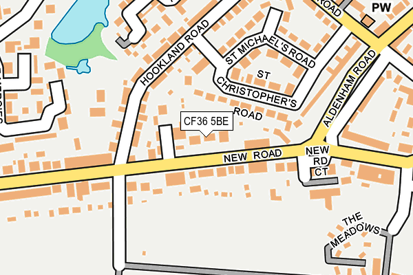 CF36 5BE map - OS OpenMap – Local (Ordnance Survey)