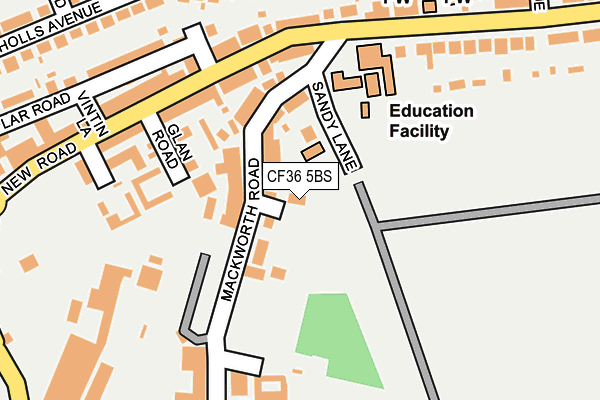 CF36 5BS map - OS OpenMap – Local (Ordnance Survey)