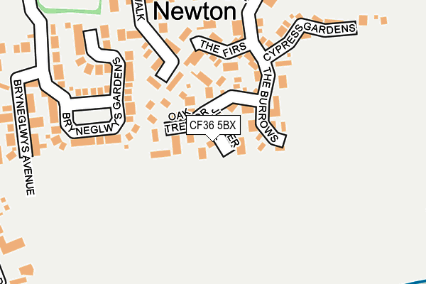 CF36 5BX map - OS OpenMap – Local (Ordnance Survey)