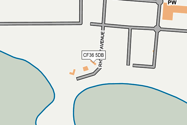 CF36 5DB map - OS OpenMap – Local (Ordnance Survey)