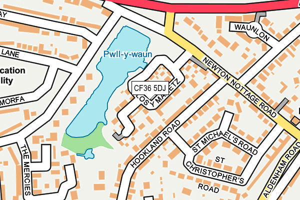 CF36 5DJ map - OS OpenMap – Local (Ordnance Survey)