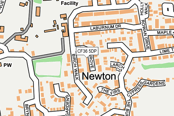 CF36 5DP map - OS OpenMap – Local (Ordnance Survey)