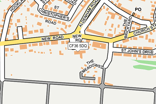 CF36 5DQ map - OS OpenMap – Local (Ordnance Survey)