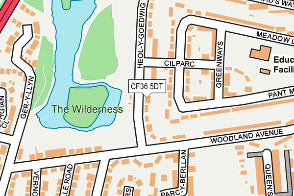 CF36 5DT map - OS OpenMap – Local (Ordnance Survey)