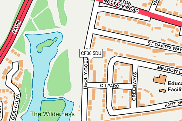 CF36 5DU map - OS OpenMap – Local (Ordnance Survey)