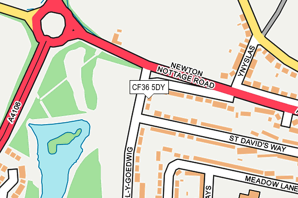 CF36 5DY map - OS OpenMap – Local (Ordnance Survey)