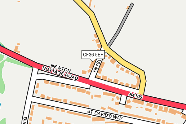 CF36 5EF map - OS OpenMap – Local (Ordnance Survey)