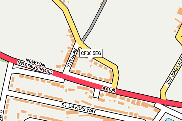 CF36 5EG map - OS OpenMap – Local (Ordnance Survey)