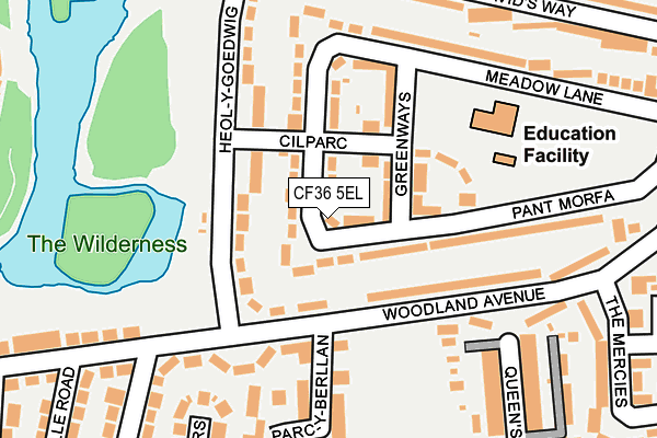 CF36 5EL map - OS OpenMap – Local (Ordnance Survey)