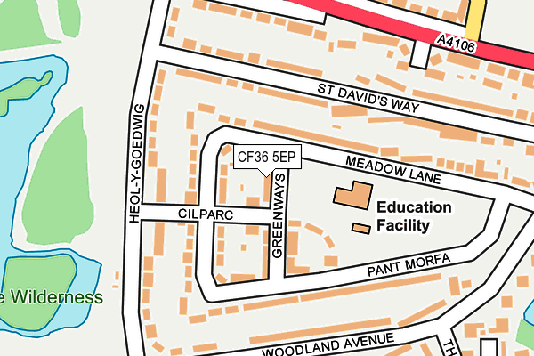 CF36 5EP map - OS OpenMap – Local (Ordnance Survey)