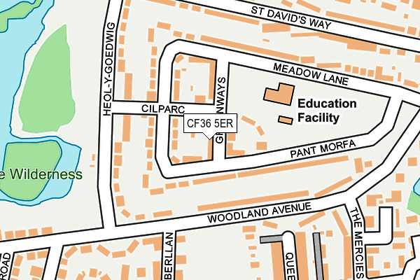 CF36 5ER map - OS OpenMap – Local (Ordnance Survey)