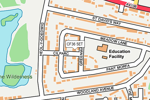 CF36 5ET map - OS OpenMap – Local (Ordnance Survey)