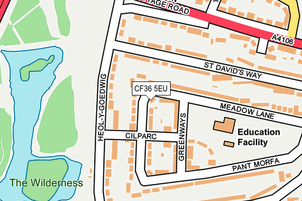 CF36 5EU map - OS OpenMap – Local (Ordnance Survey)