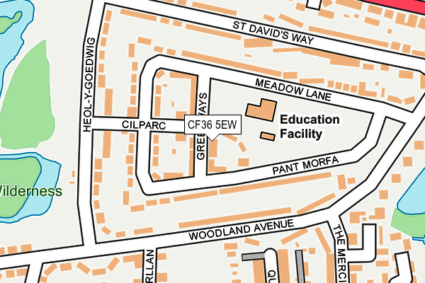 CF36 5EW map - OS OpenMap – Local (Ordnance Survey)