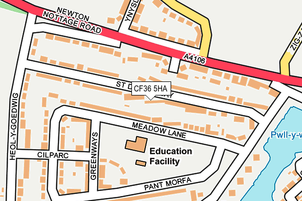 CF36 5HA map - OS OpenMap – Local (Ordnance Survey)