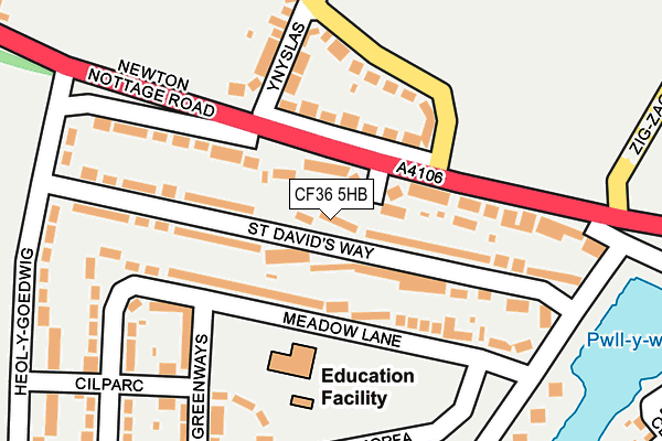 CF36 5HB map - OS OpenMap – Local (Ordnance Survey)