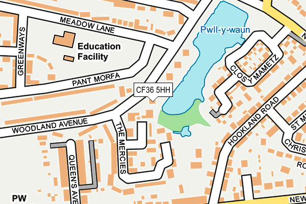 CF36 5HH map - OS OpenMap – Local (Ordnance Survey)