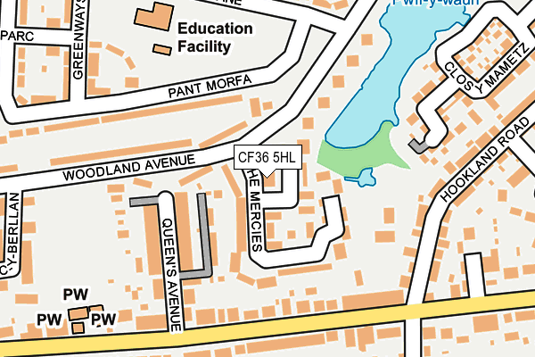 CF36 5HL map - OS OpenMap – Local (Ordnance Survey)