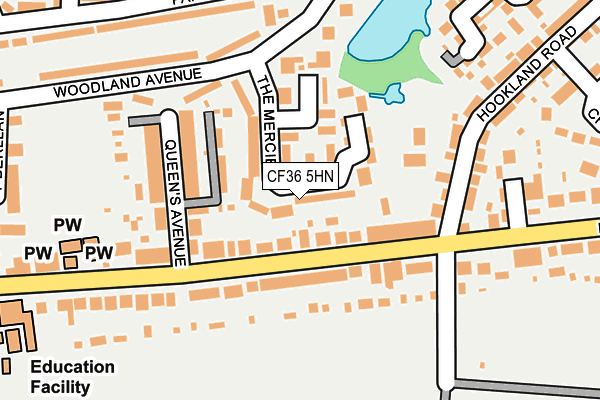 CF36 5HN map - OS OpenMap – Local (Ordnance Survey)