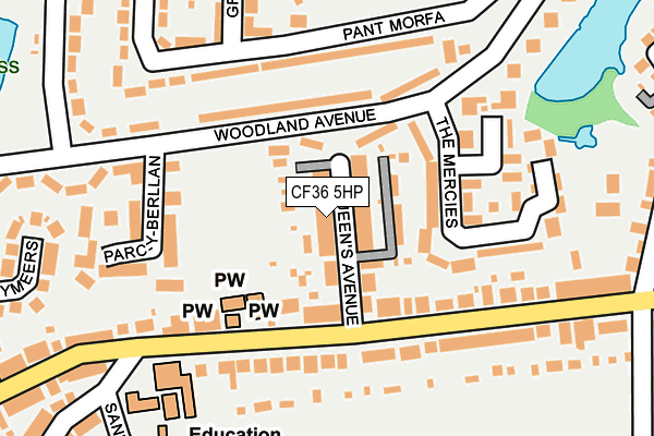 CF36 5HP map - OS OpenMap – Local (Ordnance Survey)