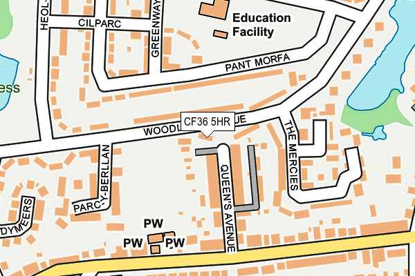 CF36 5HR map - OS OpenMap – Local (Ordnance Survey)