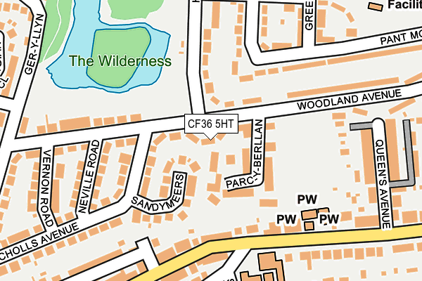 CF36 5HT map - OS OpenMap – Local (Ordnance Survey)