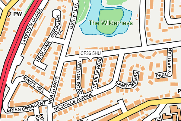 CF36 5HU map - OS OpenMap – Local (Ordnance Survey)