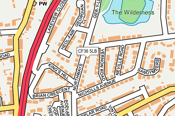 Map of VICTORIAN TILING WALES LTD at local scale