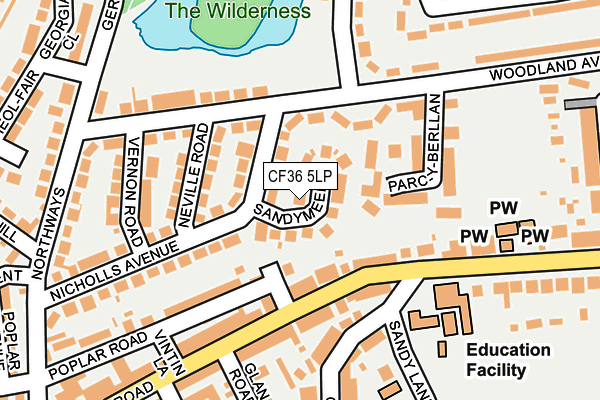 CF36 5LP map - OS OpenMap – Local (Ordnance Survey)