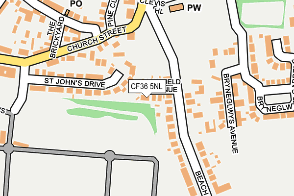 CF36 5NL map - OS OpenMap – Local (Ordnance Survey)