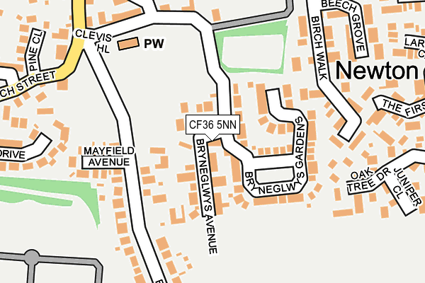 CF36 5NN map - OS OpenMap – Local (Ordnance Survey)