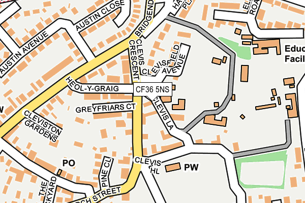 CF36 5NS map - OS OpenMap – Local (Ordnance Survey)