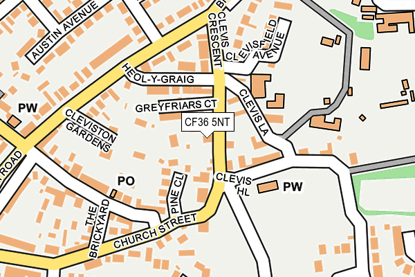 CF36 5NT map - OS OpenMap – Local (Ordnance Survey)