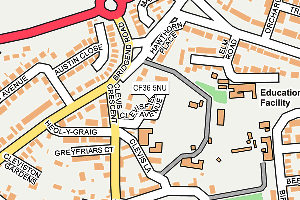 CF36 5NU map - OS OpenMap – Local (Ordnance Survey)