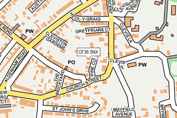 CF36 5NX map - OS OpenMap – Local (Ordnance Survey)