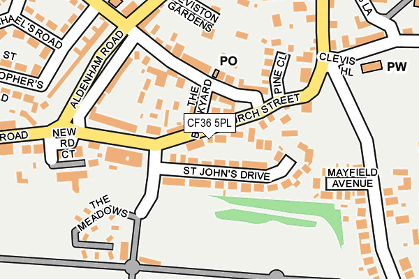 CF36 5PL map - OS OpenMap – Local (Ordnance Survey)